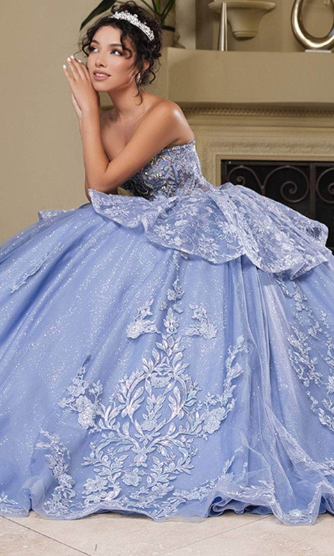 May Queen LK268 Floral Sweetheart Ballgown with Elegant Silhouette