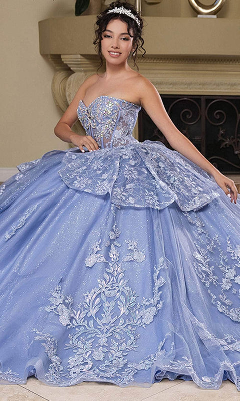 May Queen LK268 Floral Sweetheart Ballgown with Elegant Silhouette