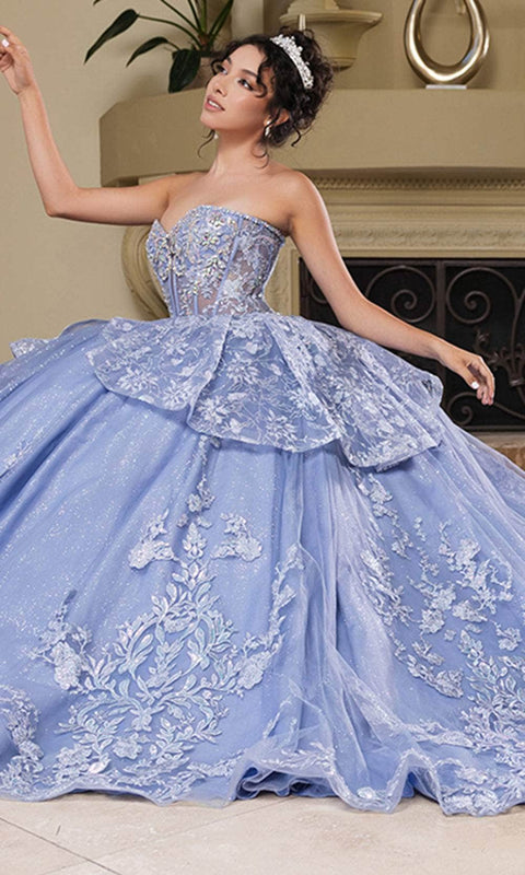May Queen LK268 Floral Sweetheart Ballgown with Elegant Silhouette