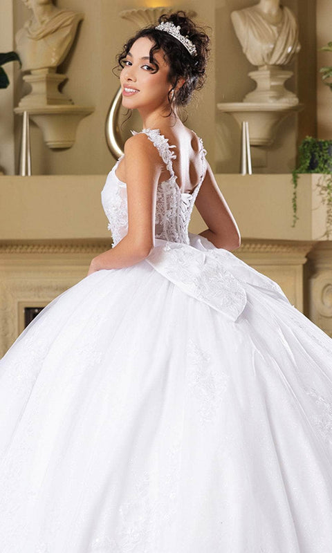 May Queen LK269 - Floral Lace Ballgown