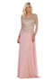 May Queen MQ1549 Plus Size Mother of the Bride Dress with Embroidery
