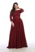 May Queen MQ1615N Plus Size Embroidered Long Dress for Mother of the Bride