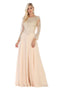 May Queen MQ1615N Plus Size Embroidered Long Dress for Mother of the Bride