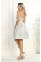 May Queen MQ1791 Sleeveless A-Line Short Cocktail Dress with Corset Back