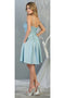 May Queen MQ1791 Sleeveless A-Line Short Cocktail Dress with Corset Back