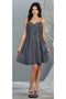 May Queen MQ1791 Sleeveless A-Line Short Cocktail Dress with Corset Back