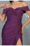 May Queen MQ1825 Off-Shoulder Fitted Evening Dress