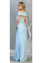 May Queen MQ1825 Off-Shoulder Fitted Evening Dress