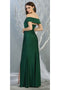 May Queen MQ1825 Off-Shoulder Fitted Evening Dress