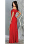 May Queen MQ1825 Off-Shoulder Fitted Evening Dress