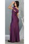 May Queen MQ1825 Off-Shoulder Fitted Evening Dress