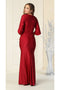 May Queen MQ1831 Elegant 3/4 Sleeve Plus-Size Gown