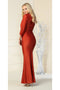 May Queen MQ1831 Elegant 3/4 Sleeve Plus-Size Gown