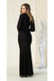 May Queen MQ1831 Elegant 3/4 Sleeve Plus-Size Gown