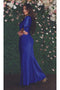 May Queen MQ1831 Elegant 3/4 Sleeve Plus-Size Gown