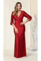 May Queen MQ1831 Elegant 3/4 Sleeve Plus-Size Gown