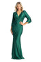 May Queen MQ1831 Elegant 3/4 Sleeve Plus-Size Gown