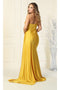 May Queen MQ1834 One Shoulder Simple Stretchy Long Evening Dress