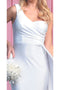 May Queen MQ1834 One Shoulder Simple Stretchy Long Evening Dress