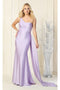 May Queen MQ1834 One Shoulder Simple Stretchy Long Evening Dress