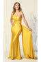 May Queen MQ1834 One Shoulder Simple Stretchy Long Evening Dress