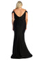 May Queen MQ1855 Cold-Shoulder Bodycon Prom Dress with Slit