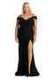 May Queen MQ1855 Cold-Shoulder Bodycon Prom Dress with Slit