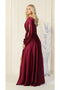 May Queen MQ1857 Split Long-Sleeve High-Slit Elegant Evening Gown