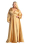 May Queen MQ1857 Split Long-Sleeve High-Slit Elegant Evening Gown