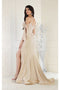 May Queen MQ1858 Ruched Off-Shoulder Stretch Prom Dress