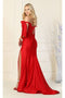 May Queen MQ1858 Ruched Off-Shoulder Stretch Prom Dress