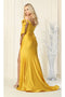 May Queen MQ1858 Ruched Off-Shoulder Stretch Prom Dress