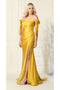 May Queen MQ1858 Ruched Off-Shoulder Stretch Prom Dress