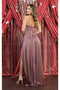 May Queen MQ1869 V-Neck High-Slit Simple Long Bridesmaid Dress