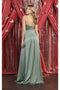 May Queen MQ1869 V-Neck High-Slit Simple Long Bridesmaid Dress