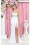 May Queen MQ1887B Sexy Strapless Simple Ivory Bridal Gown