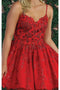 May Queen MQ1891 Fit & Flare Glitter Embellished Homecoming Mini Dress