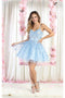 May Queen MQ1891 Fit & Flare Glitter Embellished Homecoming Mini Dress