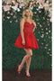 May Queen MQ1891 Fit & Flare Glitter Embellished Homecoming Mini Dress