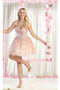 May Queen MQ1891 Fit & Flare Glitter Embellished Homecoming Mini Dress