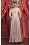 May Queen MQ1902 Short-Sleeve Pleated Formal Dress