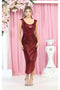 May Queen MQ1914 Off Shoulder Sequin Asymmetrical Prom Dress