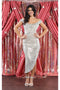 May Queen MQ1914 Off Shoulder Sequin Asymmetrical Prom Dress