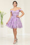 May Queen MQ1933 Off-Shoulder A-Line Holiday Party Homecoming Dress