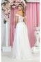 Graceful Mesh A-Line Off-Shoulder Embroidered Wedding Gown