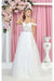 Graceful Mesh A-Line Off-Shoulder Embroidered Wedding Gown