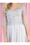 May Queen MQ1936 V-Neck Embroidered Mother of the Bride A-Line Dress