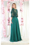 May Queen MQ1936 V-Neck Embroidered Mother of the Bride A-Line Dress