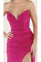 May Queen MQ1946 Strapless Ruched Sheath Prom Dress