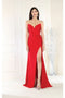 May Queen MQ1946 Strapless Ruched Sheath Prom Dress